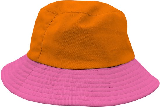 Chapeau BOB orange et rose