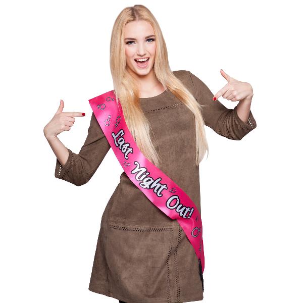 Echarpe rose "Last Night Out" - EVJF