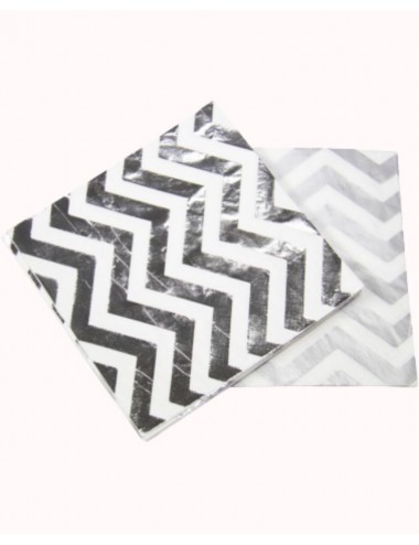 [FOL50701] Serviettes Metallic Silver 33x33 cm