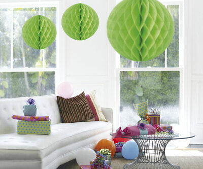 Boule en nid d'abeille vert clair XL - 50 cm