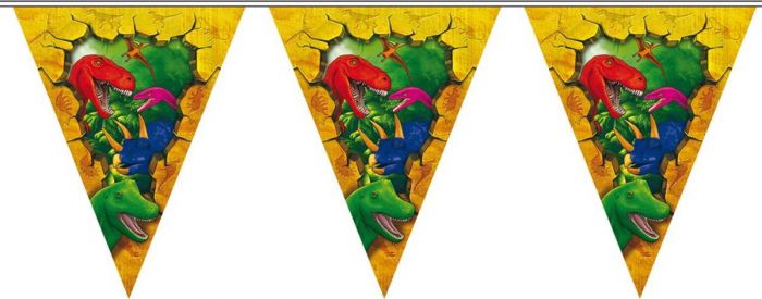 Guirlande à Fanions Dino Party 6 mtr