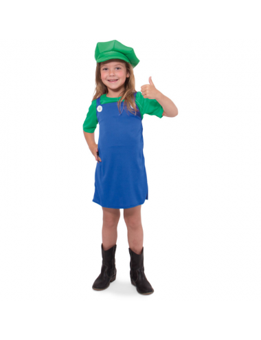 [FOL63230] Super Plumber Girl Green 6-8 ANS