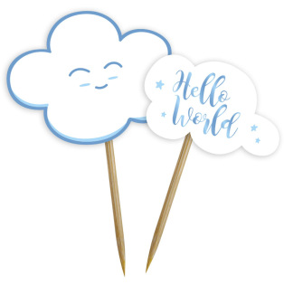 Blue Baby Shower Cake Toppers