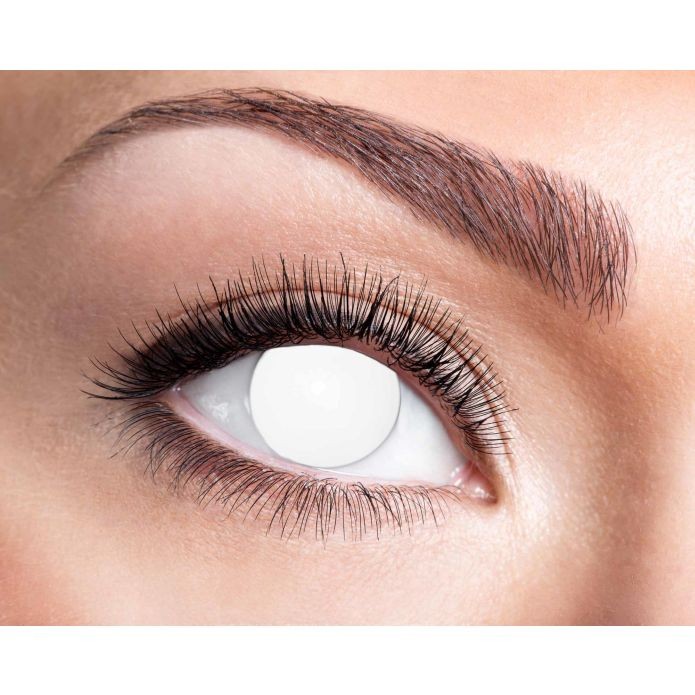 [ZOE84092041M21] Lentilles fantaisie Blind White blanches — 3 mois