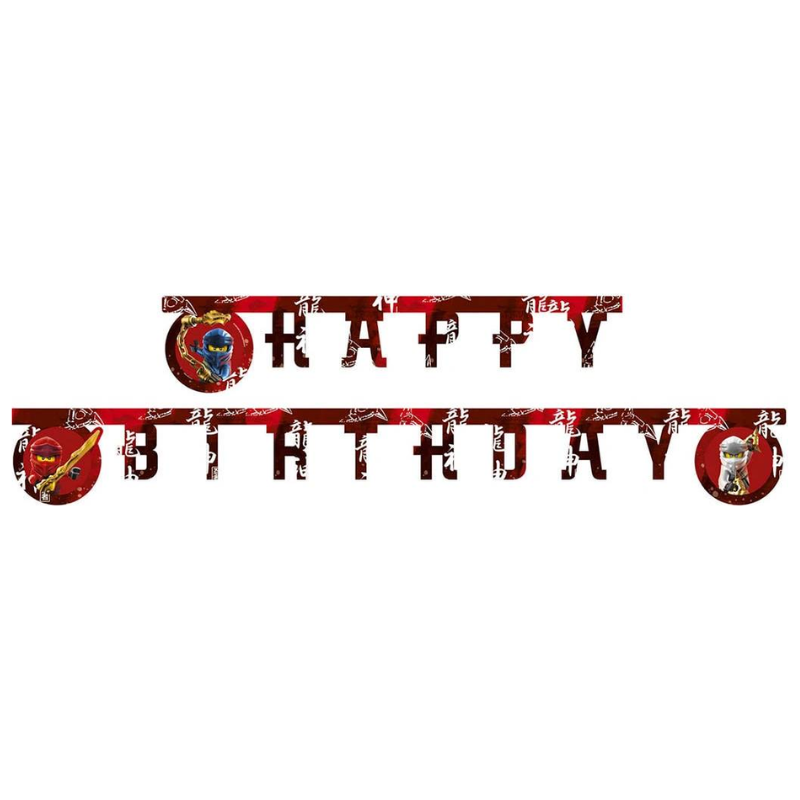 Guirlande "Happy Birthday" Lego Ninjago 