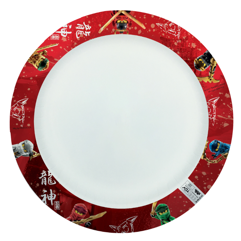 [FOL93126P] Assiettes en papier LOGO NINJAGO