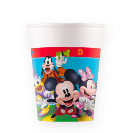 Gobelets papier Mickey Mouse 200ml, paquet de 8