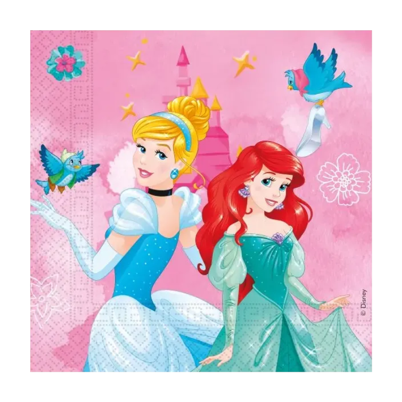 20 Serviettes Princesses Disney