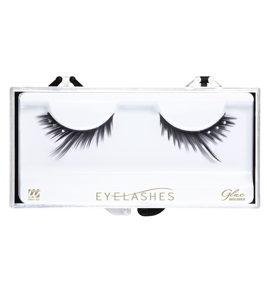 Faux cils noir et strass
