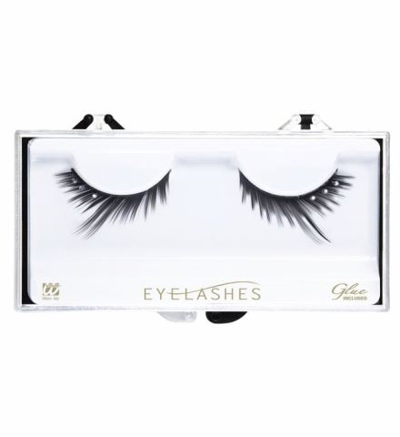 [WID2827D] Faux cils noirs avec strass