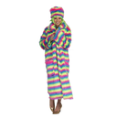 Manteau en fourure multicolor