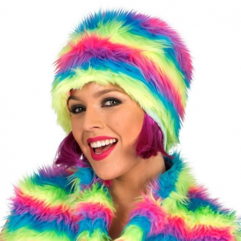 [FUN50848] Regenbogen-Fellhut