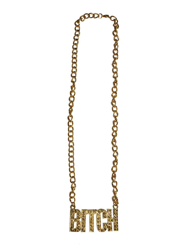 Necklace gold "Bitch"