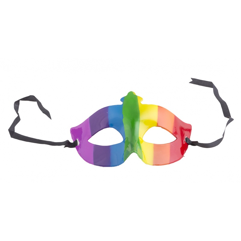 Masque loup arc-en-ciel
