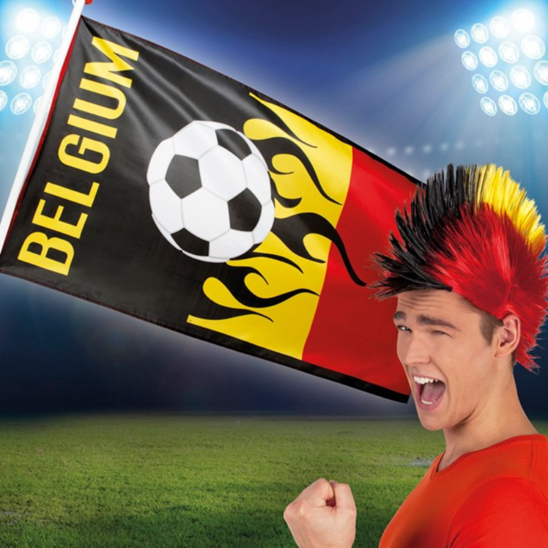 [BOL61907] DRAPEAU BELGIQUE BALLON DE FOOT 90*150 CM