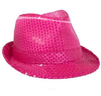 Fedora Pailetté Neon ROSE