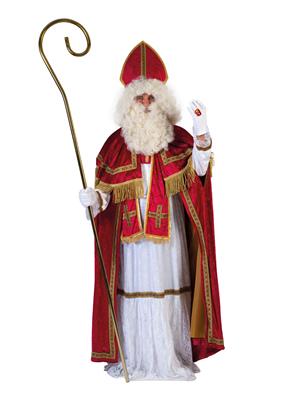 Saint Nicolas deluxe 5 pcs (robe, cape, écharpe, mitre, ceinture) T.Unique