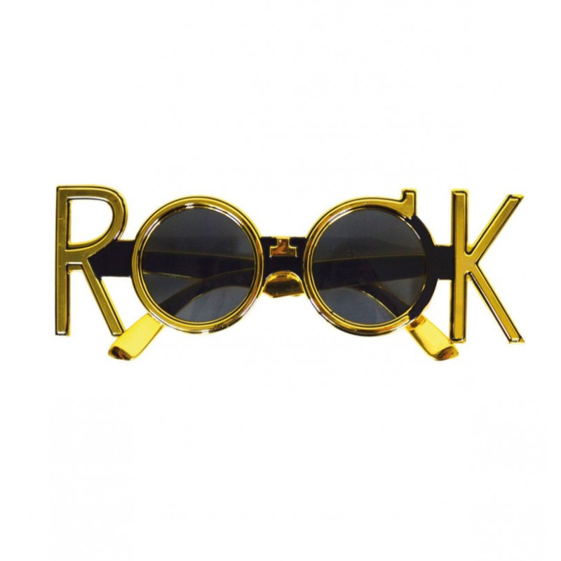 [FUN80071] Goldene Brille "Rock"