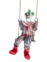 Automate clown effrayant sur balançoire avec lumière, son et mouvements