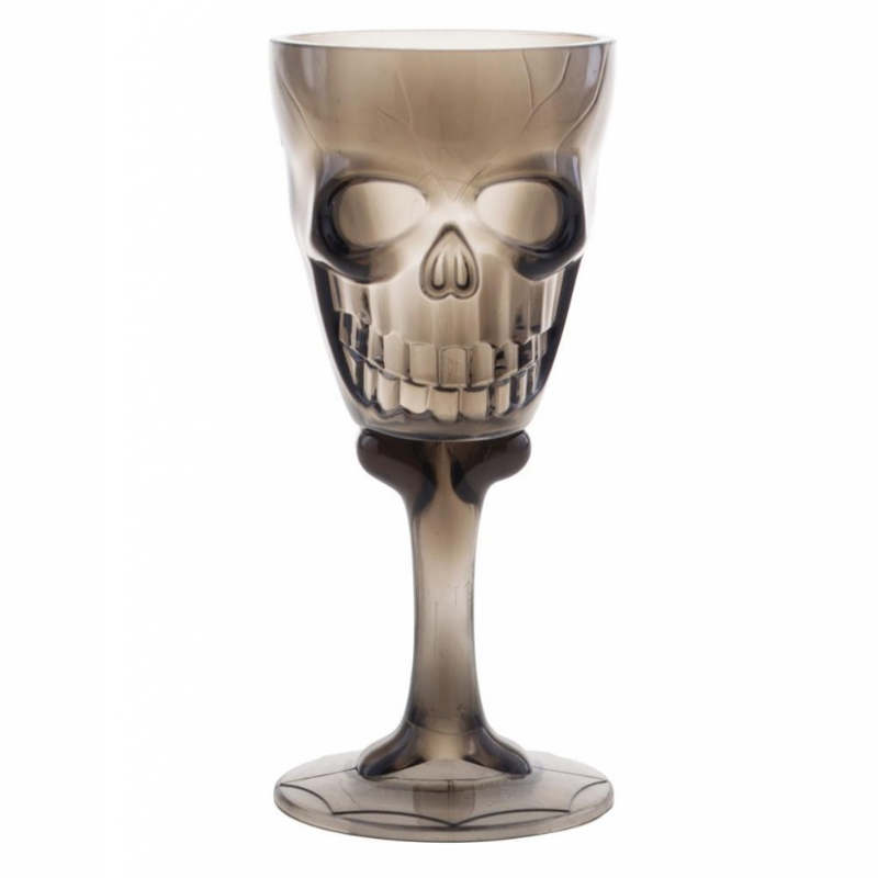 [FUN94140] Totenkopf-Stielglas 15 cm