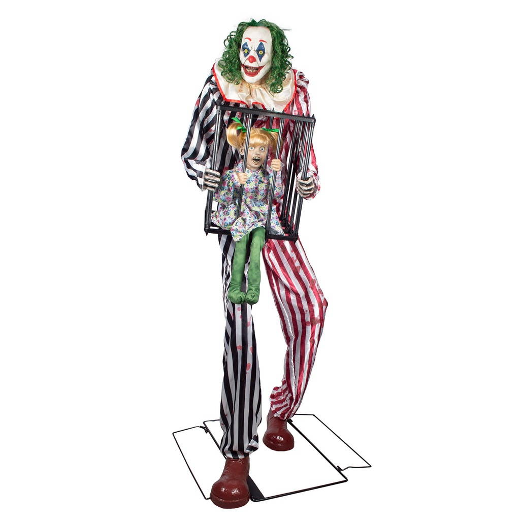 [FUN94166] Automate clown effrayant avec fille en cage