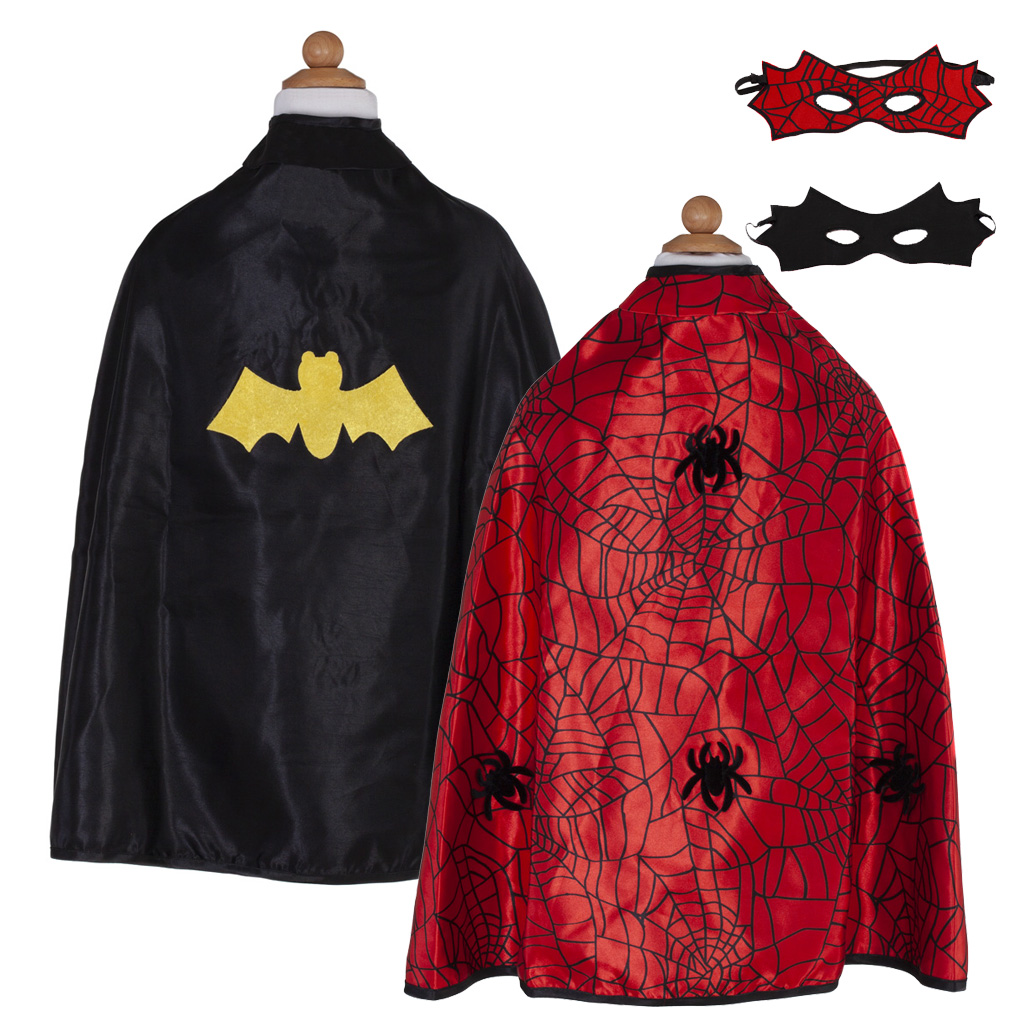 [GRE5527] Wendbares Superhelden-Umhang-Kostüm Spider Man / Bat Man