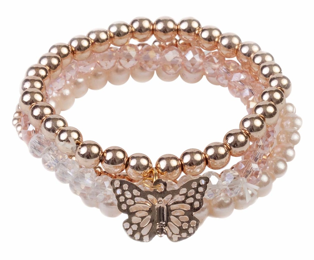 [GRE84085] Set of 4 Bracelets - Blush Crush