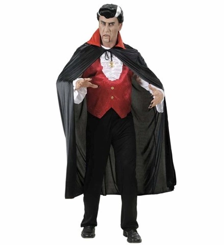 [WID4494S] Cape de vampire rouge et noire unisexe