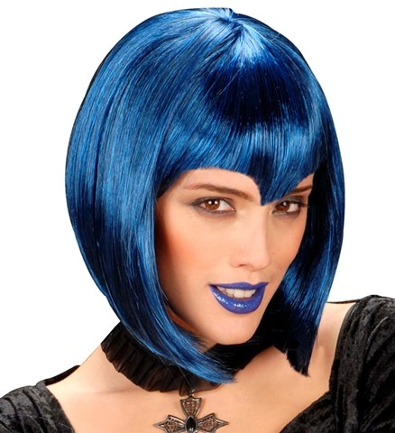 [WIDV0974] Perruque gothique bleue