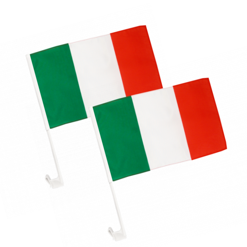 Lot de 2 drapeaux pour voiture - Italie