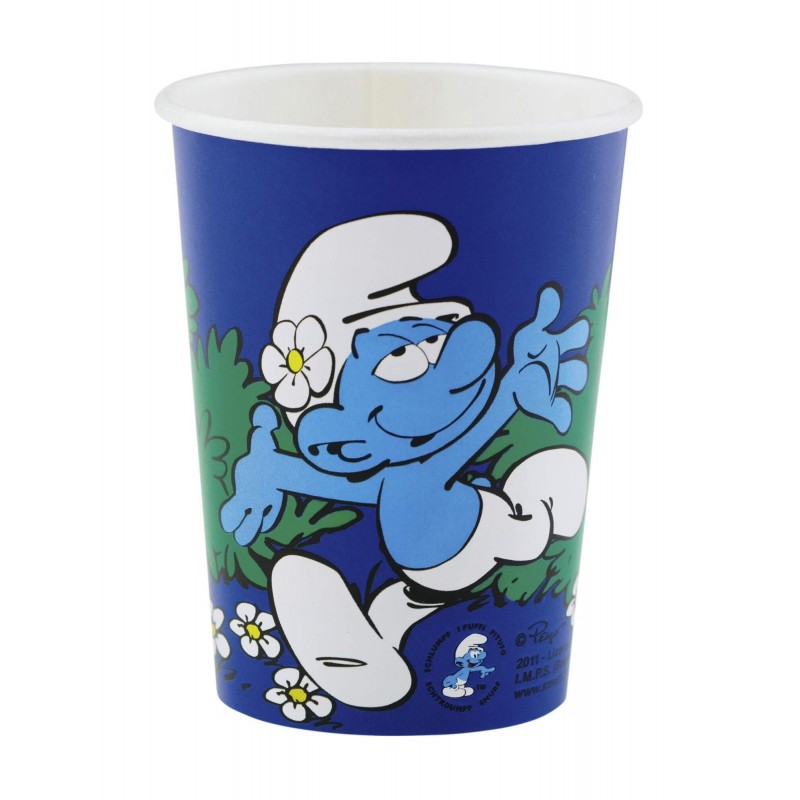 [JAC880552176] Gobelets Schtroumpfs bleu, paquet de 8
