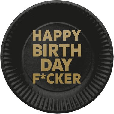 [FOL65300] 8 Assiettes "Happy Birthday F*cker"