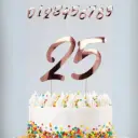 20 Cake toppers chiffres rose gold