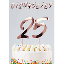 Cake toppers chiffres rose gold