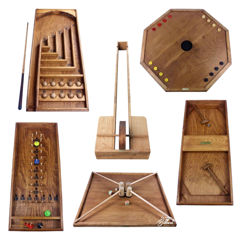 Pack de 6 jeux en bois d'autrefois