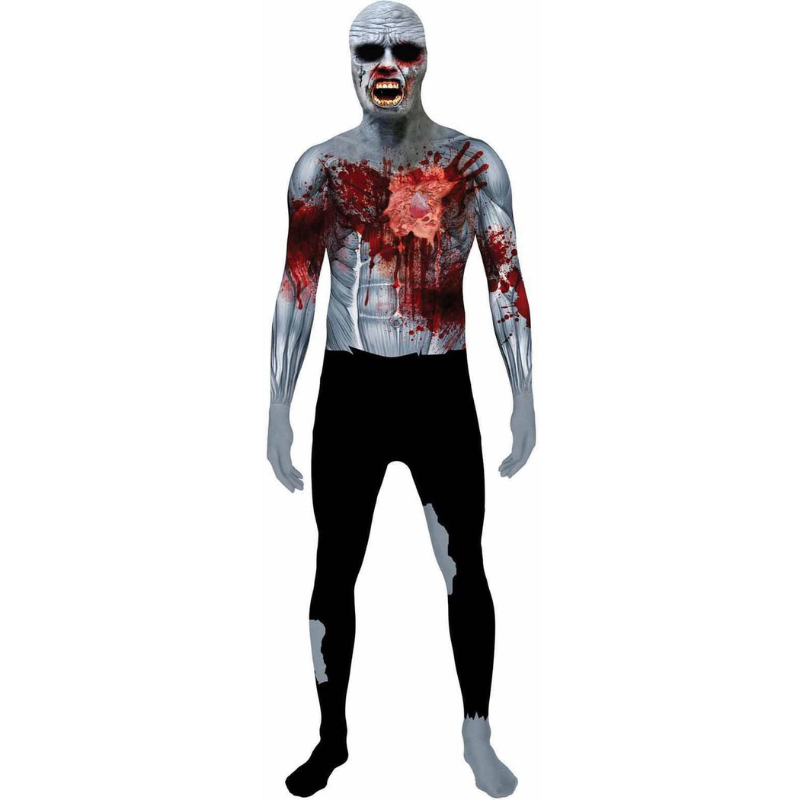Déguisement Seconde peau Morphsuits™ zombie coeur battant T.L