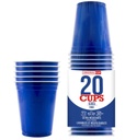 20 Gobelets Bleus Beer Pong 53cl