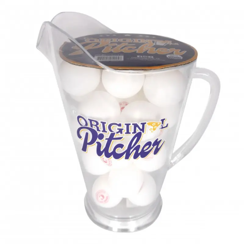 Pichet à bière avec balles de Beer Pong