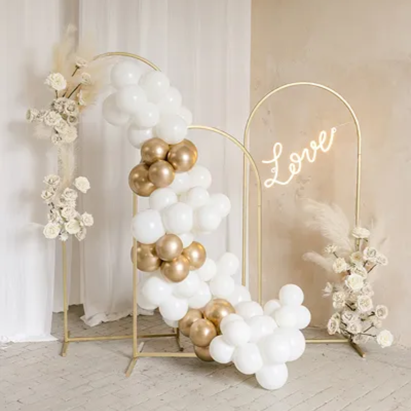 [PARGBN6] White and Gold Balloon Garland