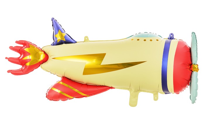 Ballon aluminium avion 91 x 39 cm