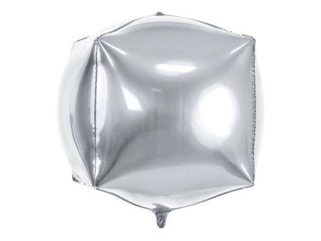 Ballon Alu Cube Argent 35 cm