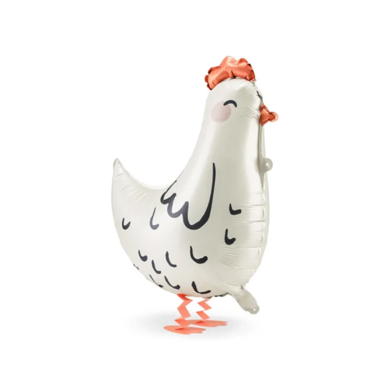 [PARFB187] Walking Balloon Huhn Weiß 45 x 42 cm