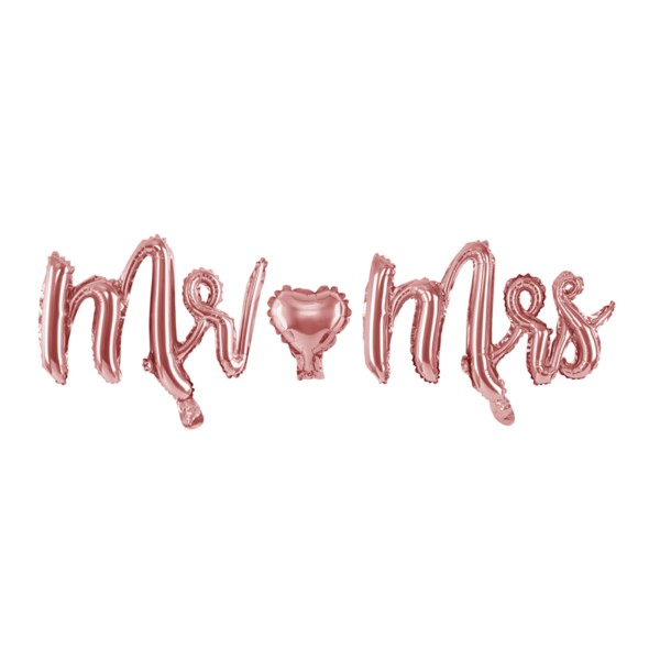 Ballon Alu "Mr & Mrs" Rose Gold - 69 x 125 cm