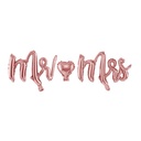 Ballon Alu "Mr & Mrs" Rose Gold - 69 x 125 cm