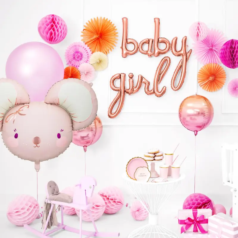 Ballon "Baby" Alu Rose Gold 73x75 cm