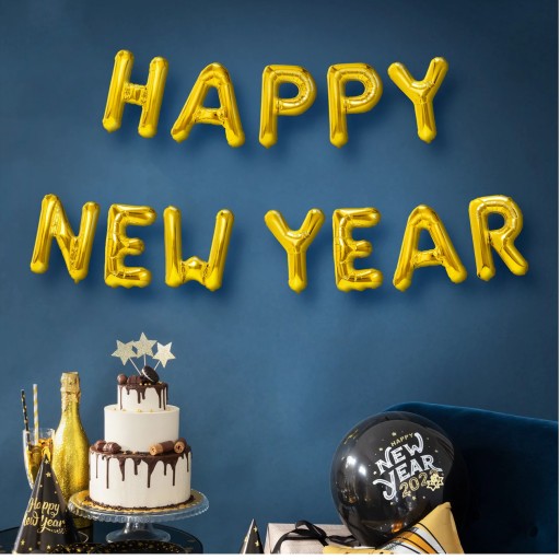 Guirlande de Ballons Happy New Year Or