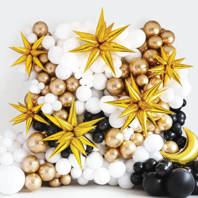[PARFB68M-019] 3D-Stern-Luftballon gold (70 cm)