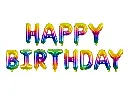 Kit Ballons Happy Birthday Arc-en-ciel