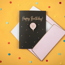 Carte "Happy Birthday" avec pin's ballon 30 ans