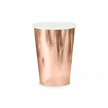 6 Gobelets rose gold 220 ml